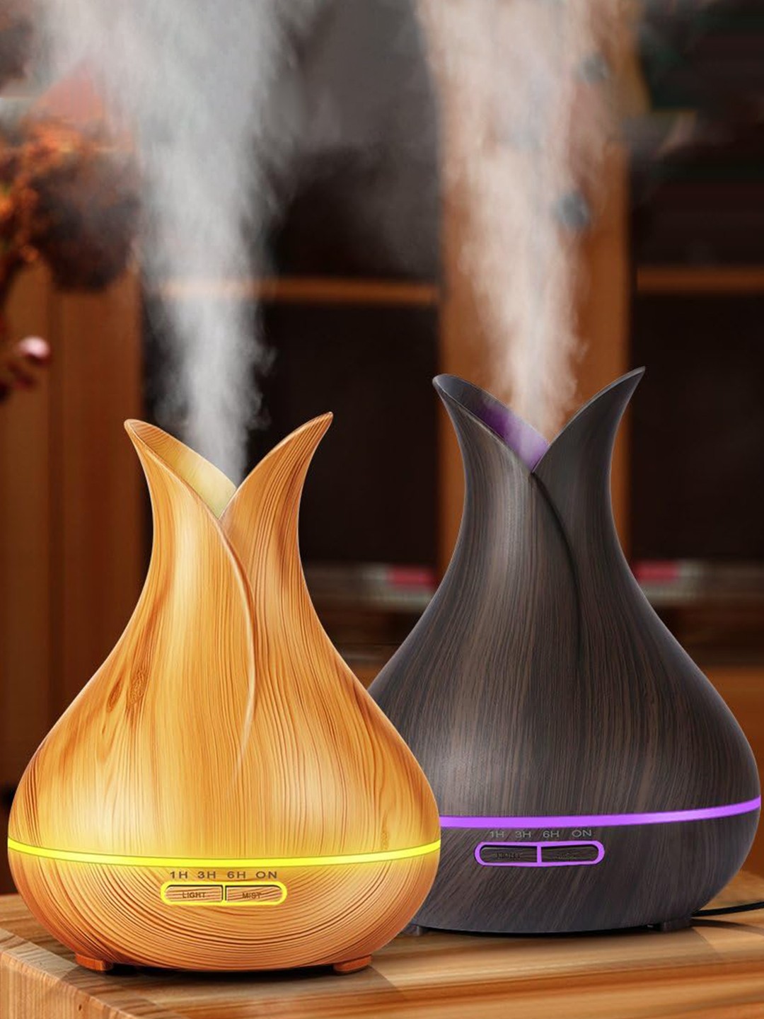 

ROSENPARQUE Brown Electric Aroma Oil Diffuser With Frankincense Oil 500 ml
