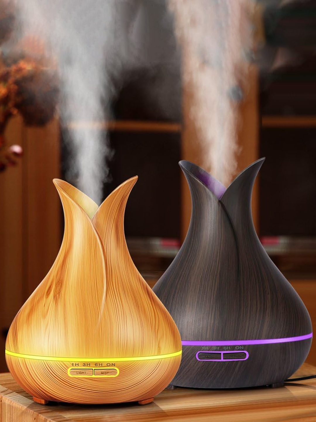 

ROSENPARQUE Brown Electric Aroma Oil Diffuser With Ylang Oil 550 ml