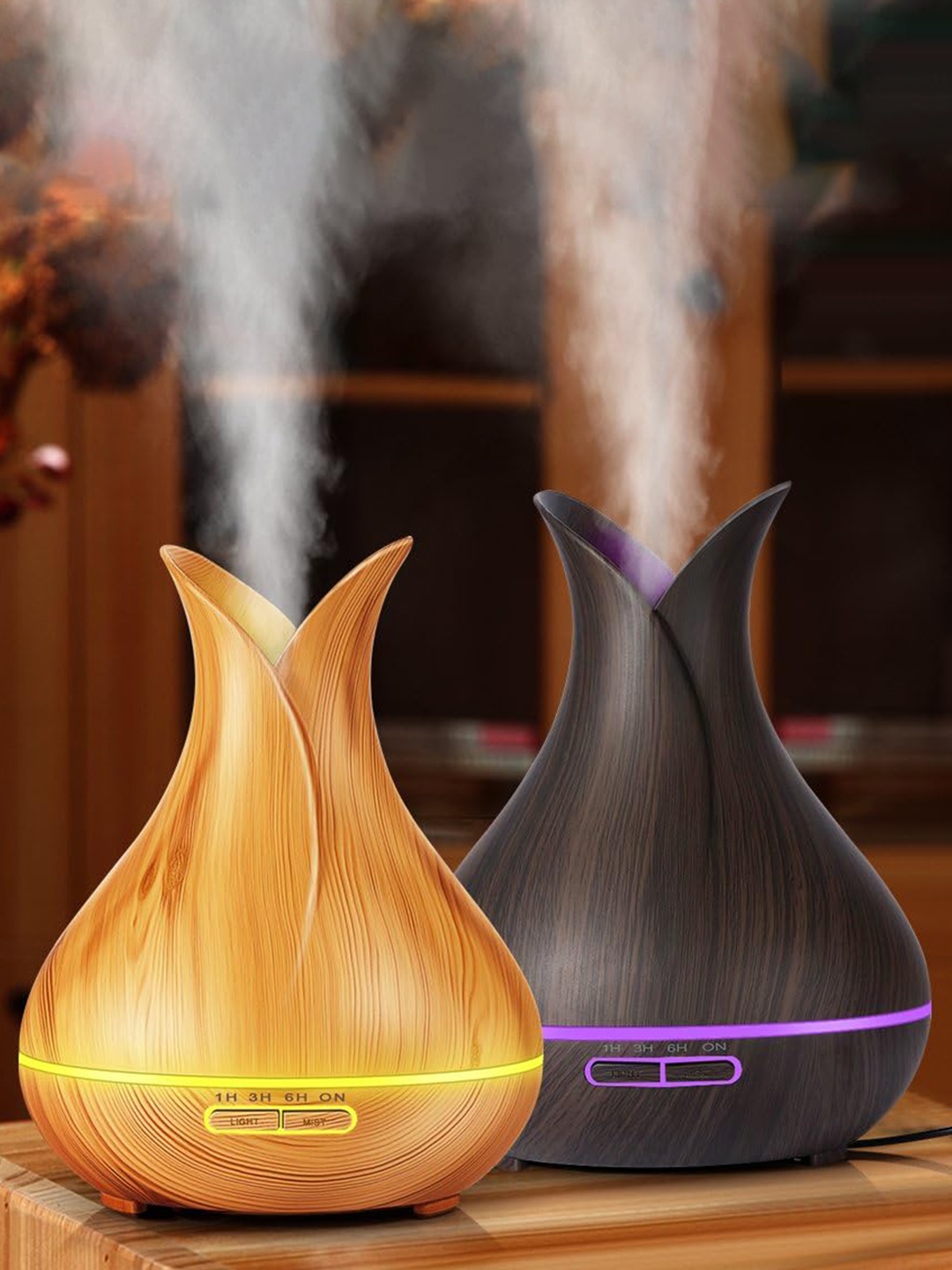 

ROSENPARQUE Brown Electric Aroma Oil Diffuser With Jasmine Oil 550 ml