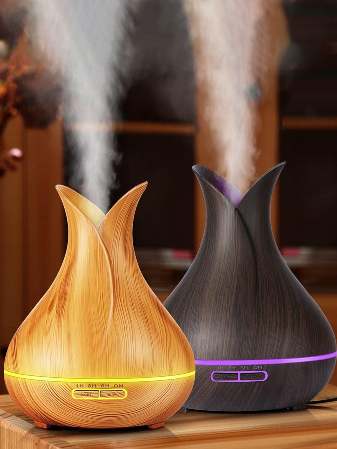 

ROSENPARQUE Brown Electric Aroma Oil Diffuser With Geranium Oil 550 ml