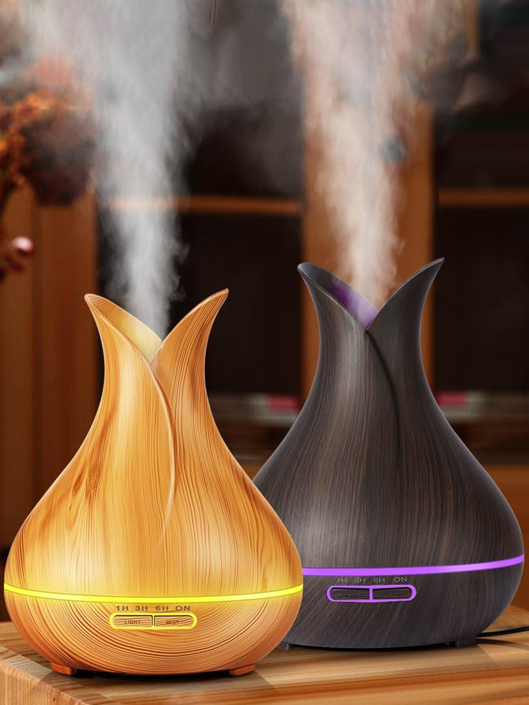 

ROSENPARQUE Brown Electric Remote Control Diffuser With Lavender Essential Oil 10ml