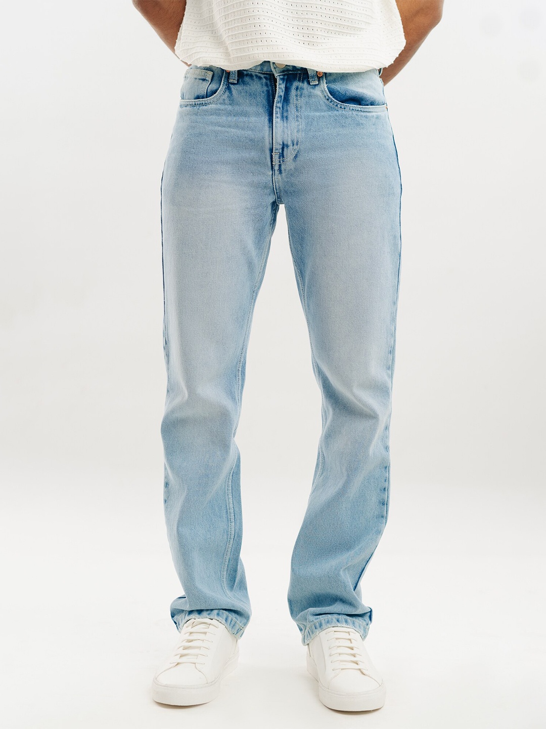 

FREAKINS Men Blue Clean Look Pure Cotton Jeans