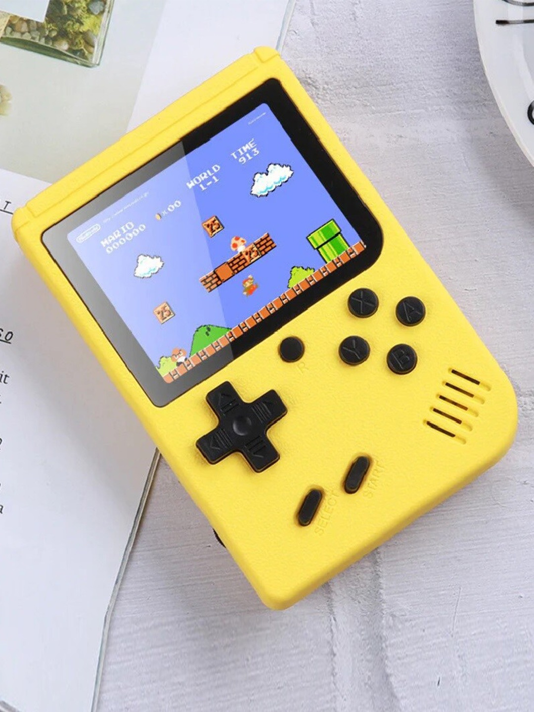 

MUREN Kids Retro Video Game Console With Remote, Yellow