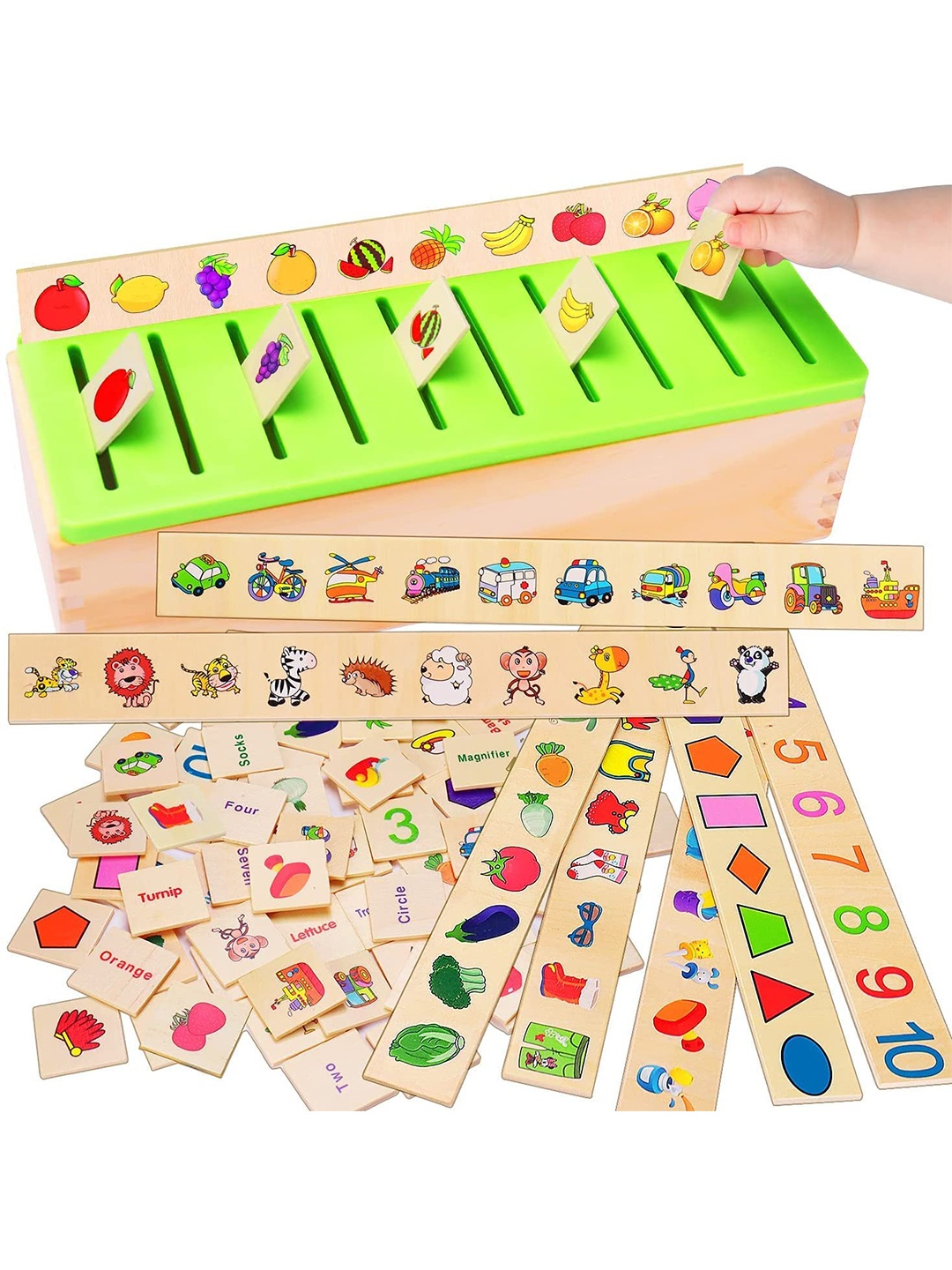 

MUREN Kids Sorting Box Educational Toys, White
