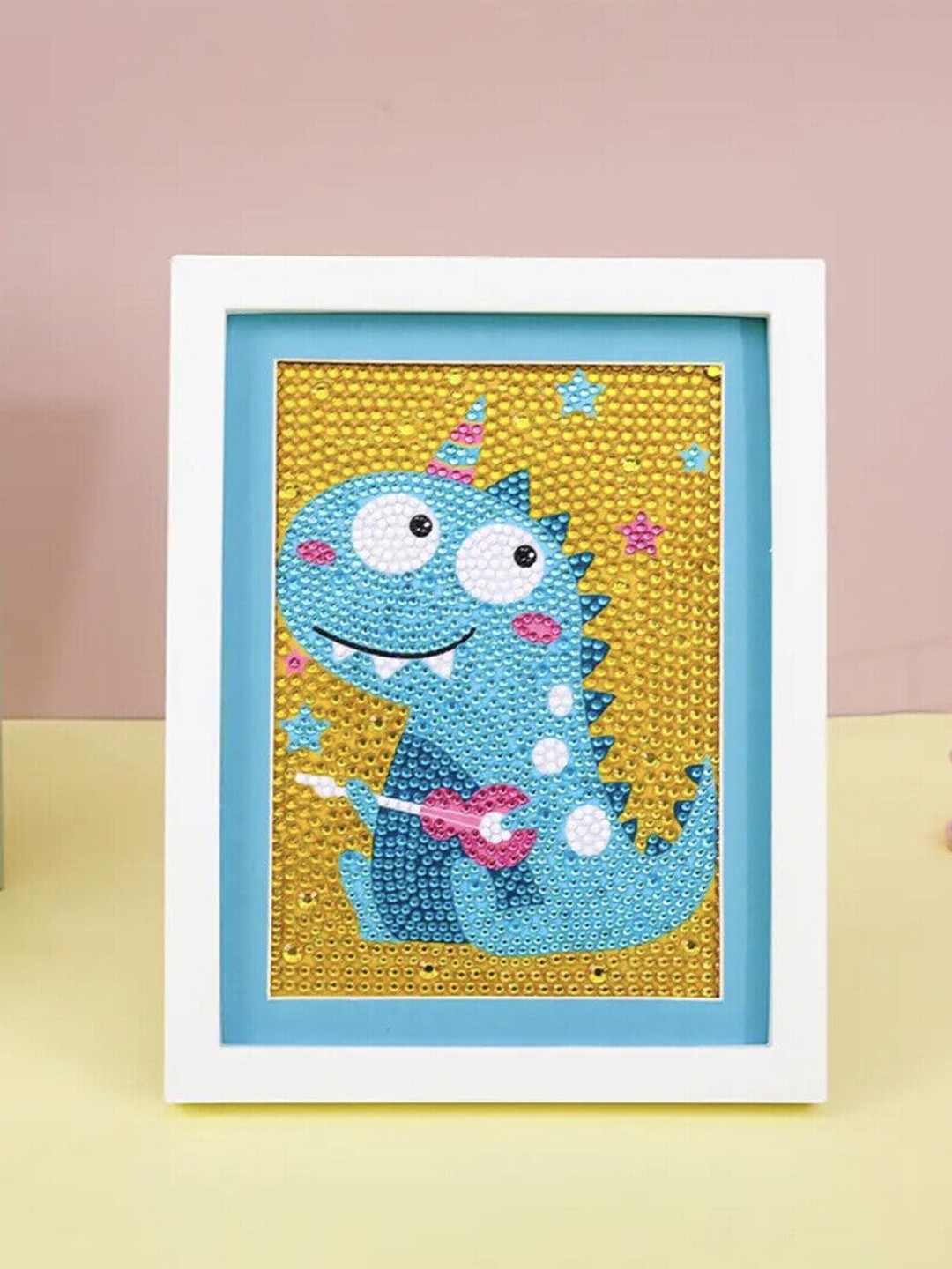 

MUREN Kids DIY 5D Diamond Crystal Painting Stickers With frame, Blue