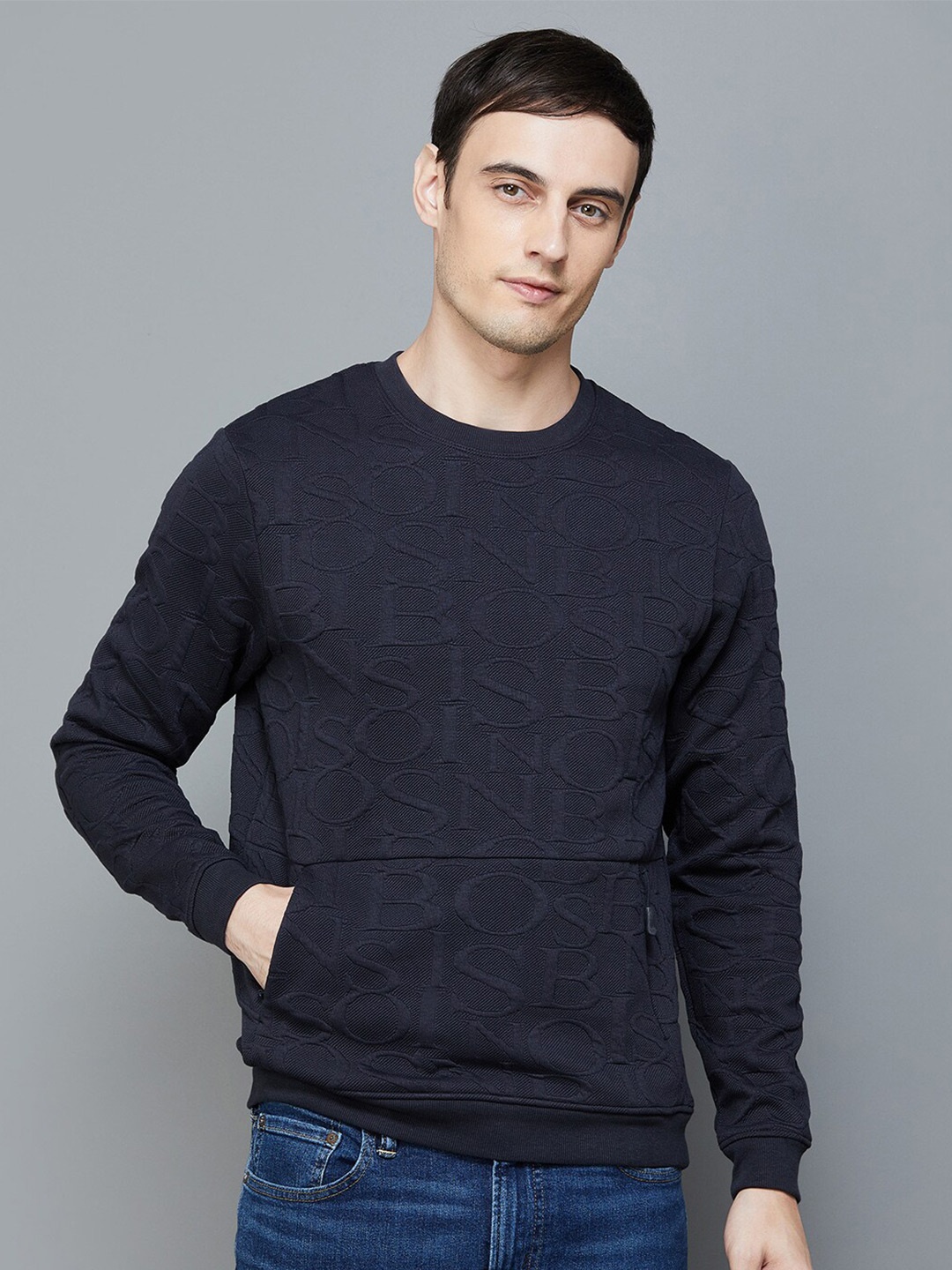 

Bossini Round Neck Pullover, Charcoal