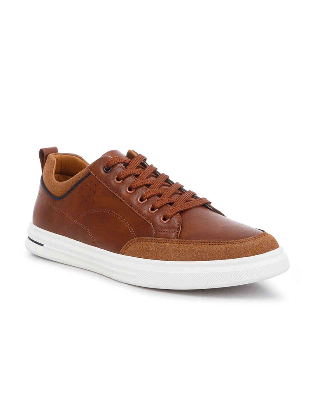 

London Rag Men Textured Round Toe Sneakers, Tan