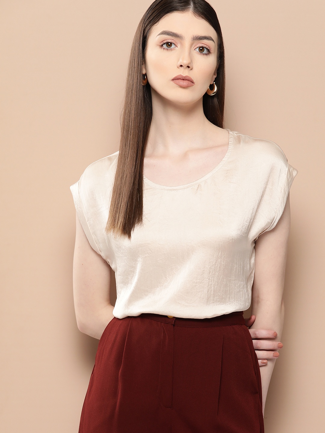 

her by invictus Extended Sleeves Top, Beige