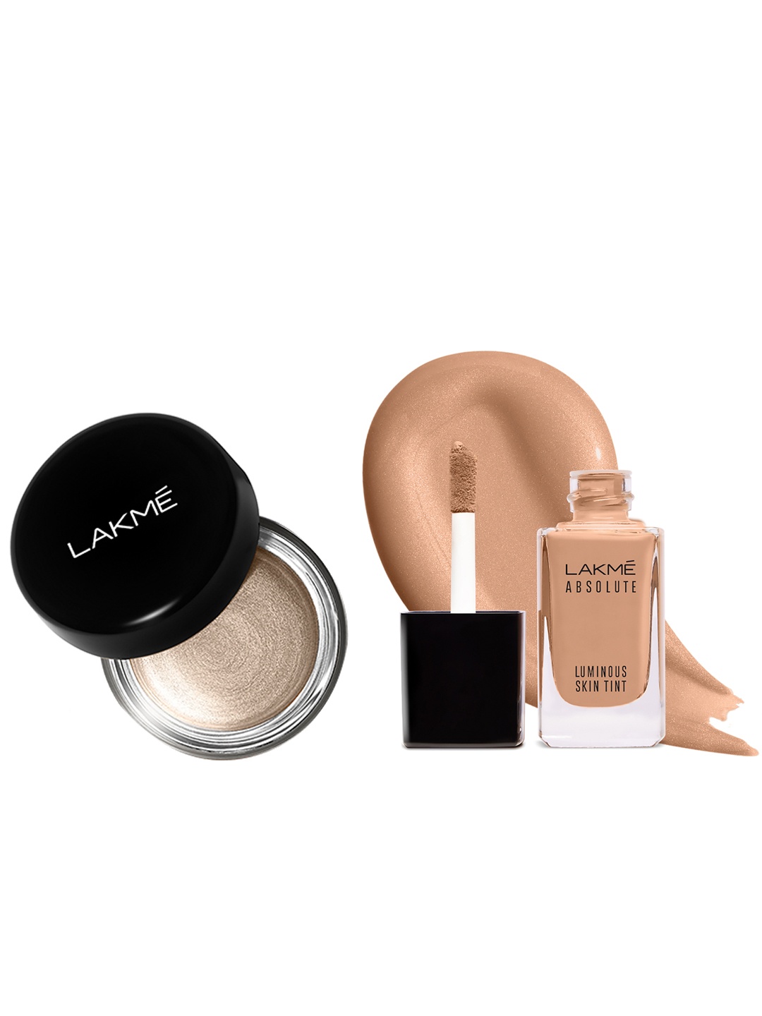 

Lakme Absolute Explore Eyeshadow - Champagne Rain & Luminous Skin Tint - Neutral Nude N200