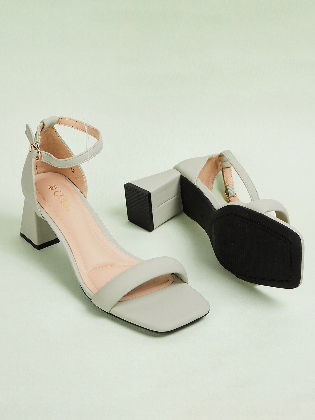 

CODE by Lifestyle Open Toe Block Sandals, Grey
