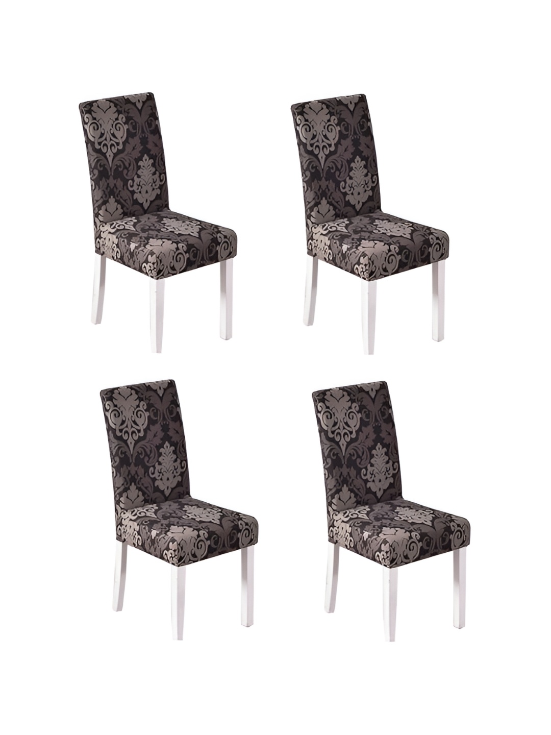 

TONY STARK Brown 4 Pieces Printed 1-Seater Stretchable Chair Cover