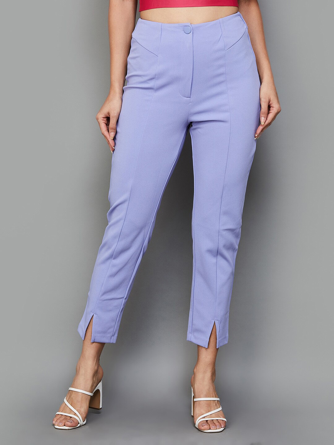 

CODE by Lifestyle Women Mid Rise Trousers, Lavender