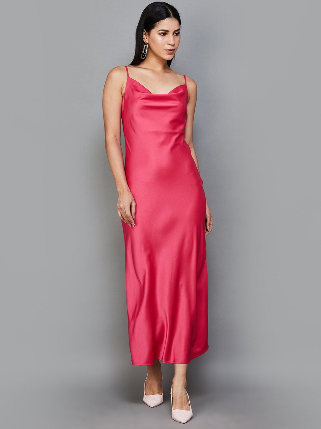 

CODE by Lifestyle Shoulder Straps Maxi Dress, Pink