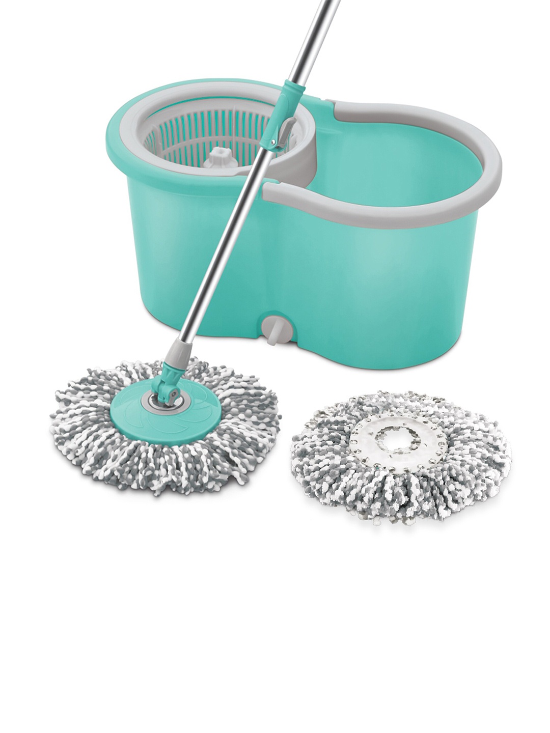 

SPOTZERO by MILTON Microfiber Wheely Spin Mop - Neon Blue, Green
