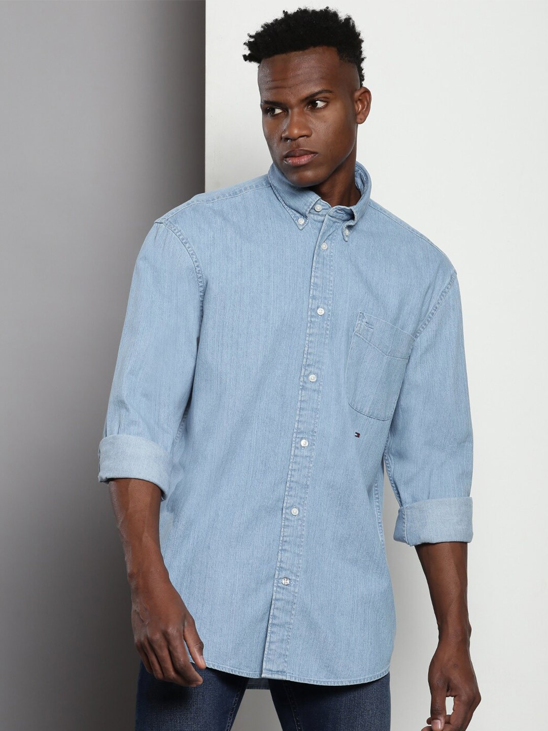 

Tommy Hilfiger Cotton Opaque Casual Shirt, Blue