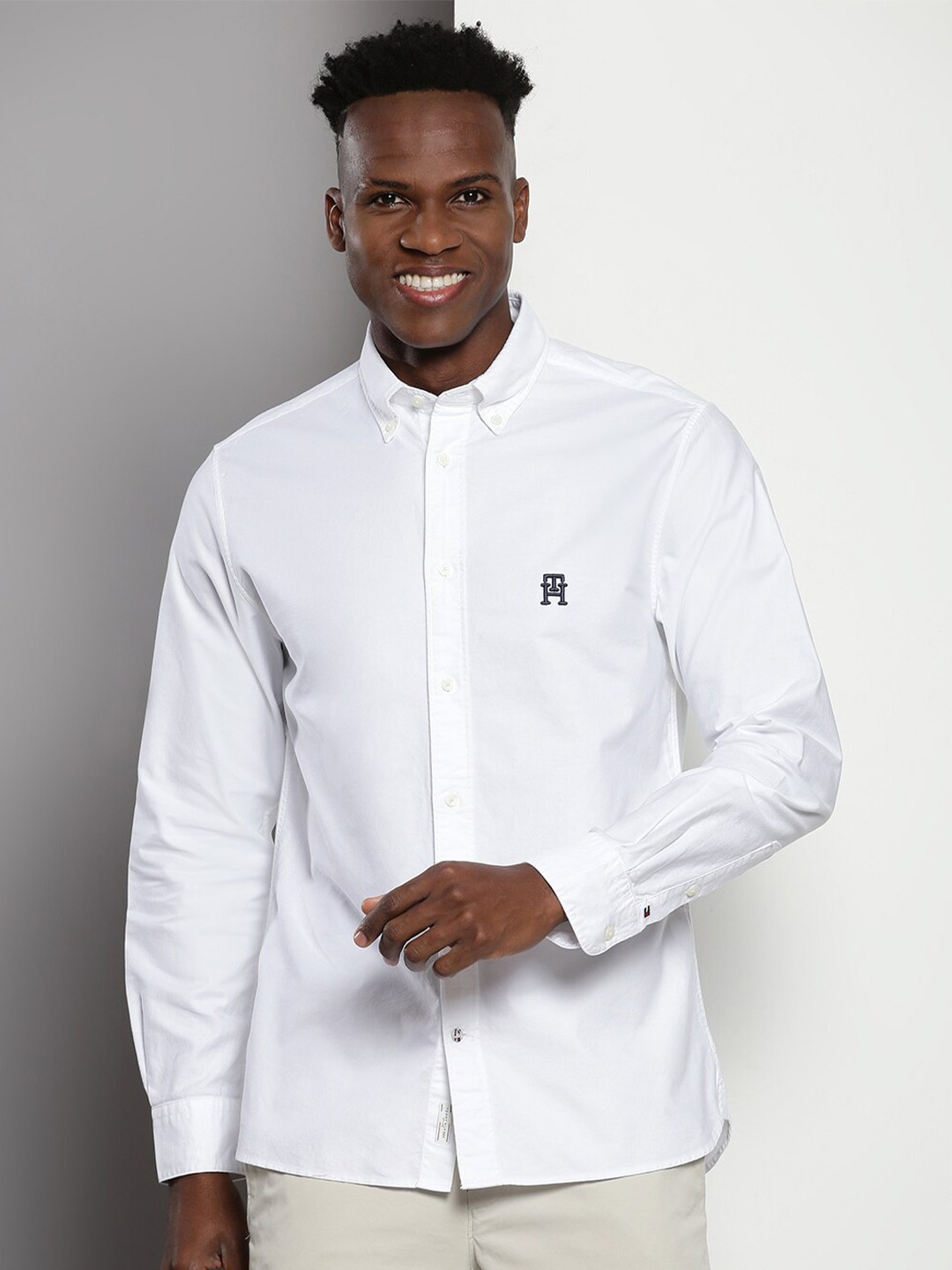 

Tommy Hilfiger Cotton Regular Fit Opaque Casual Shirt, White