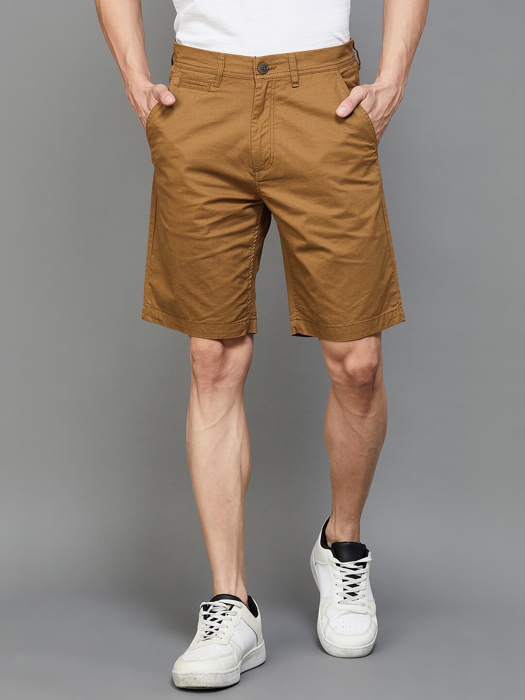 Fame Forever by Lifestyle Men Mid-Rise Shorts, Khaki
