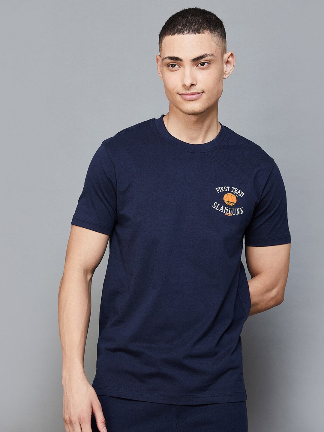 

Fame Forever by Lifestyle Typography Applique T-shirt, Blue