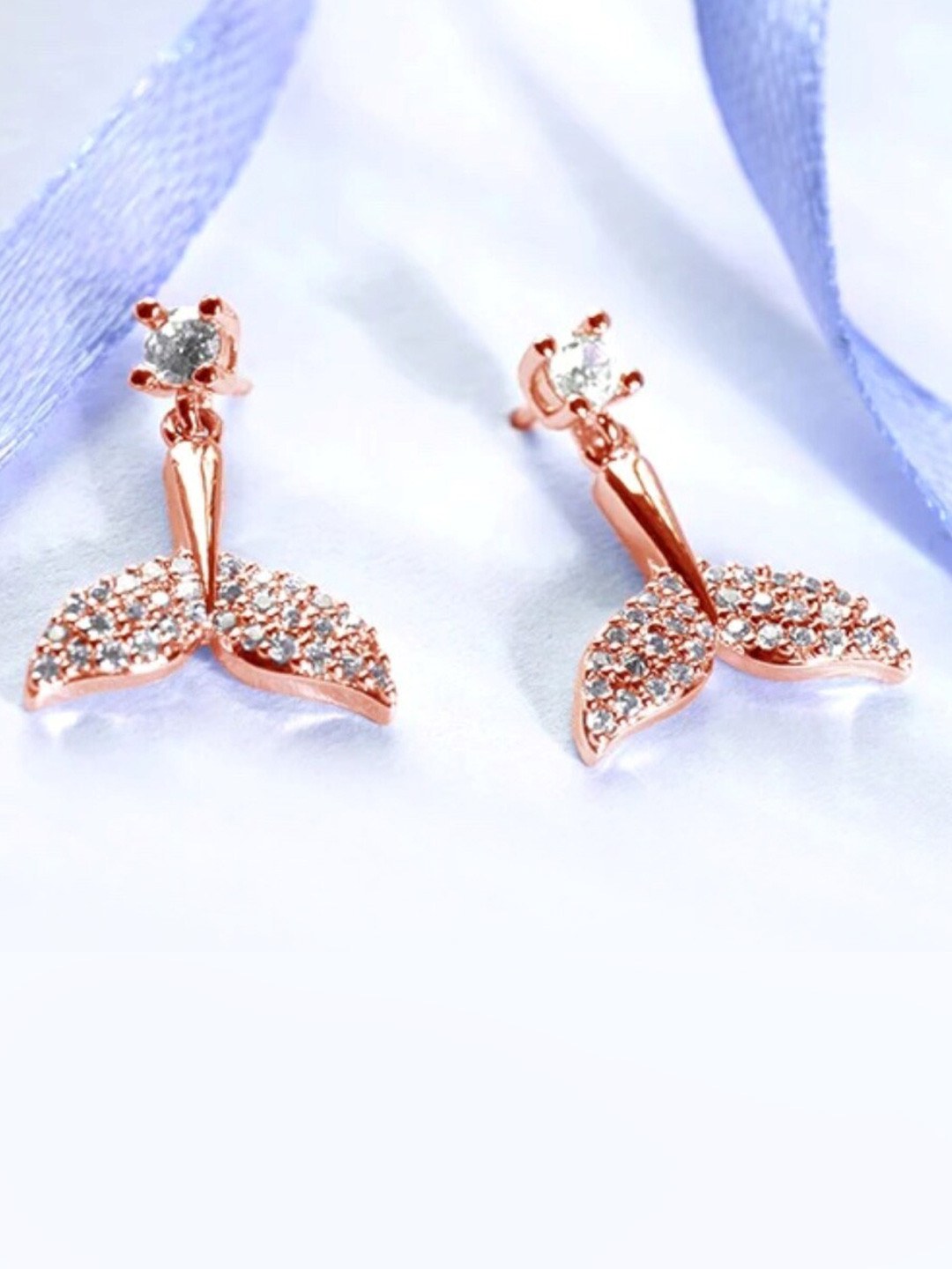 

SALTY Contemporary The Little Mermaid Studs Earrings, Gold
