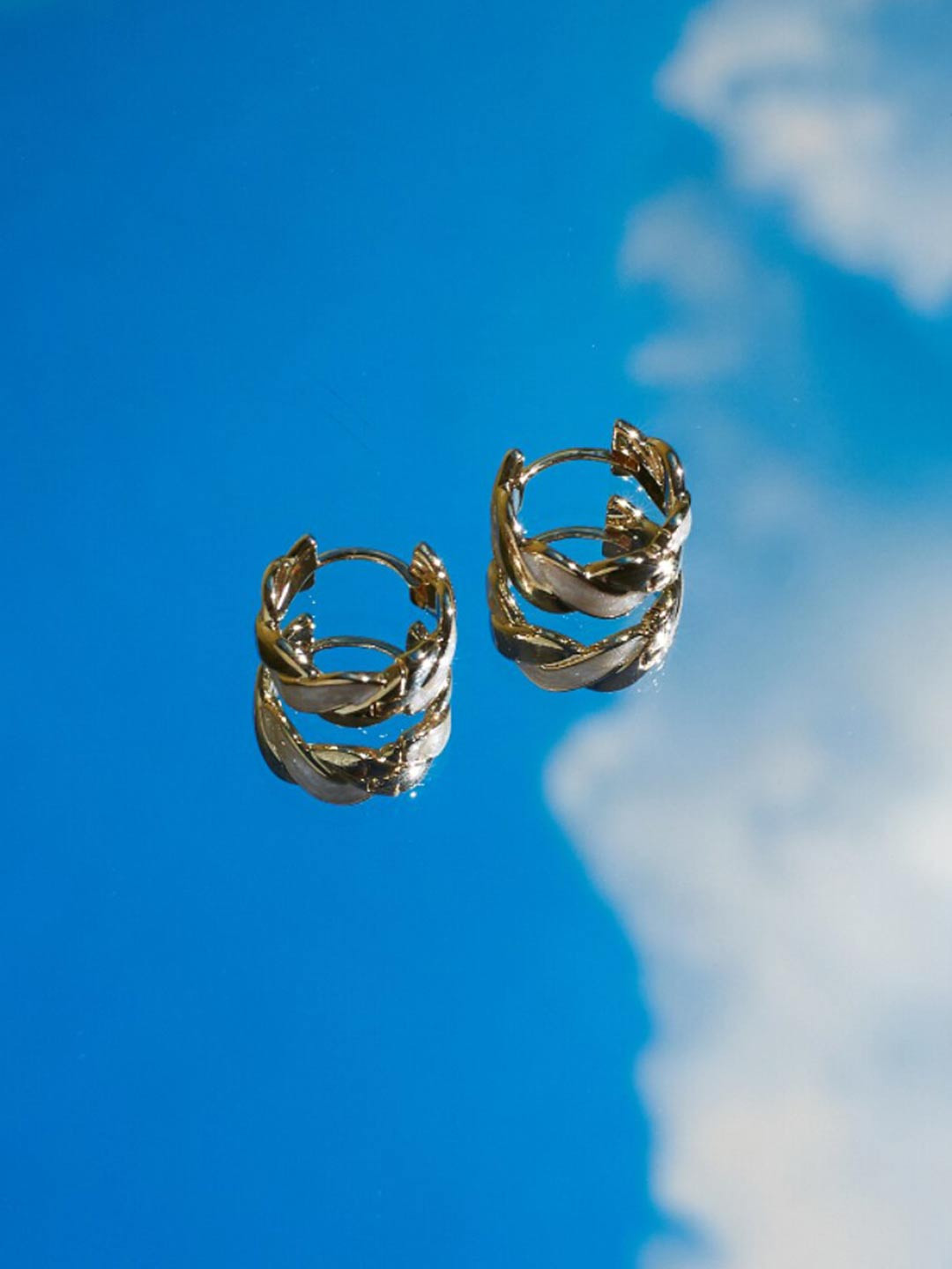 

SALTY Gold-Plated Contemporary Hoop Earrings