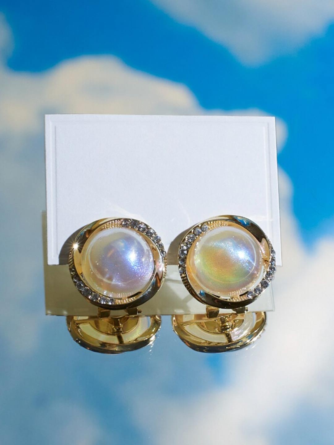 

SALTY Gold-Plated Contemporary Studs Earrings