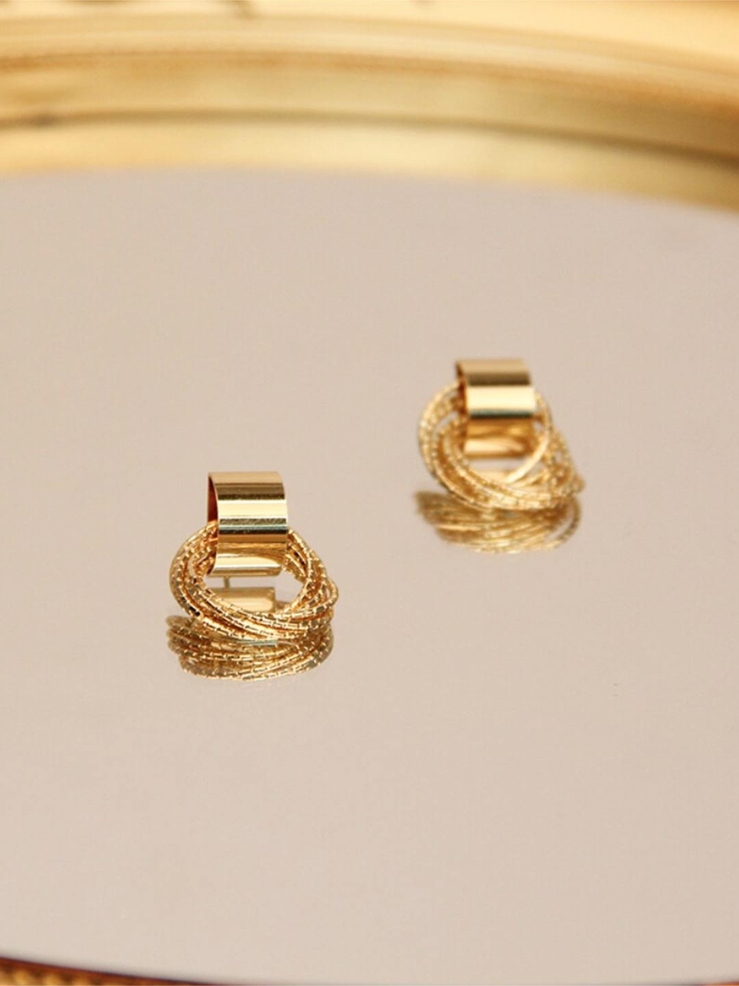 

SALTY Contemporary Studs Earrings, Gold