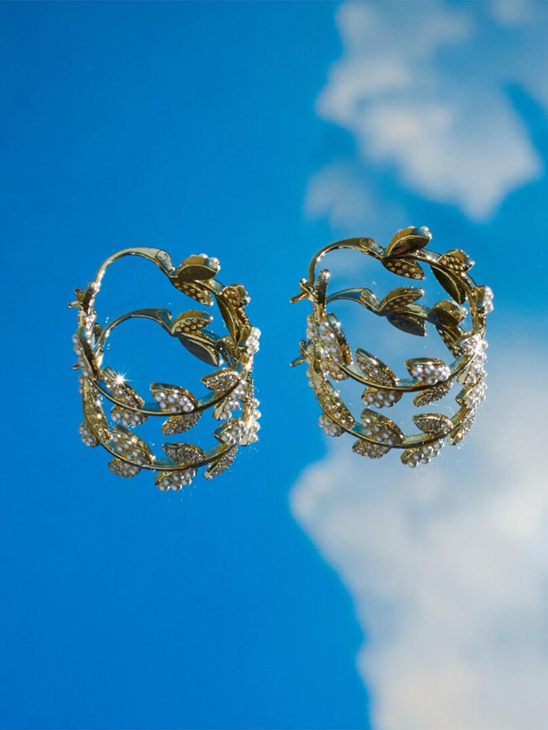 

SALTY Gold-Plated Contemporary Hoop Earrings