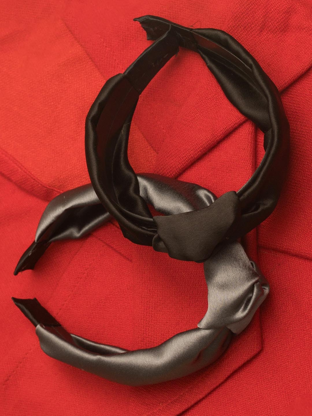 

Ayesha Set of 2 Satin Hairband, Black