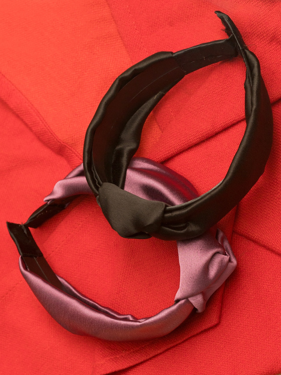 

Ayesha Set of 2 Satin Hairband, Black