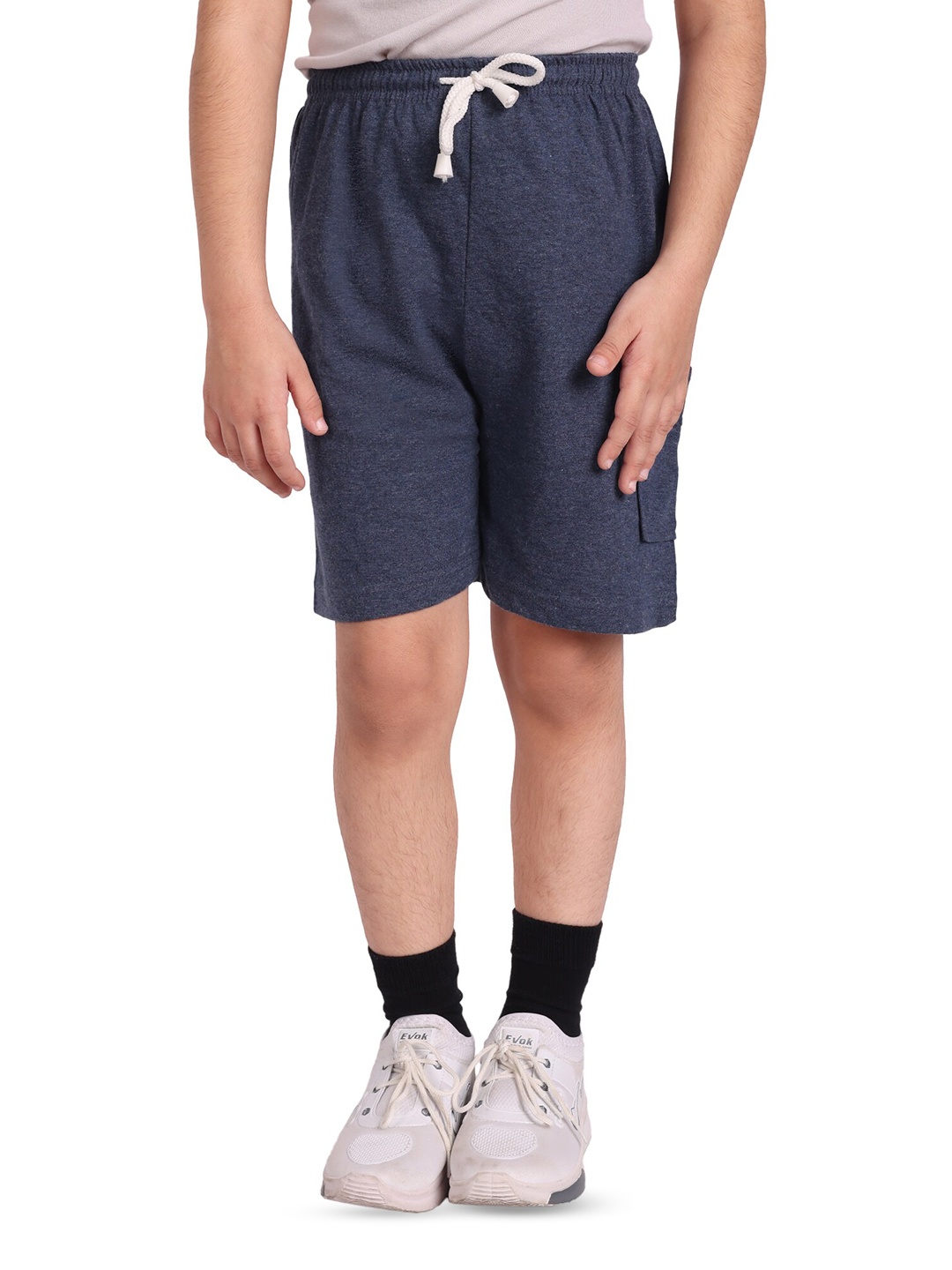

BAESD Boys Mid-Rise Cotton Shorts, Navy blue