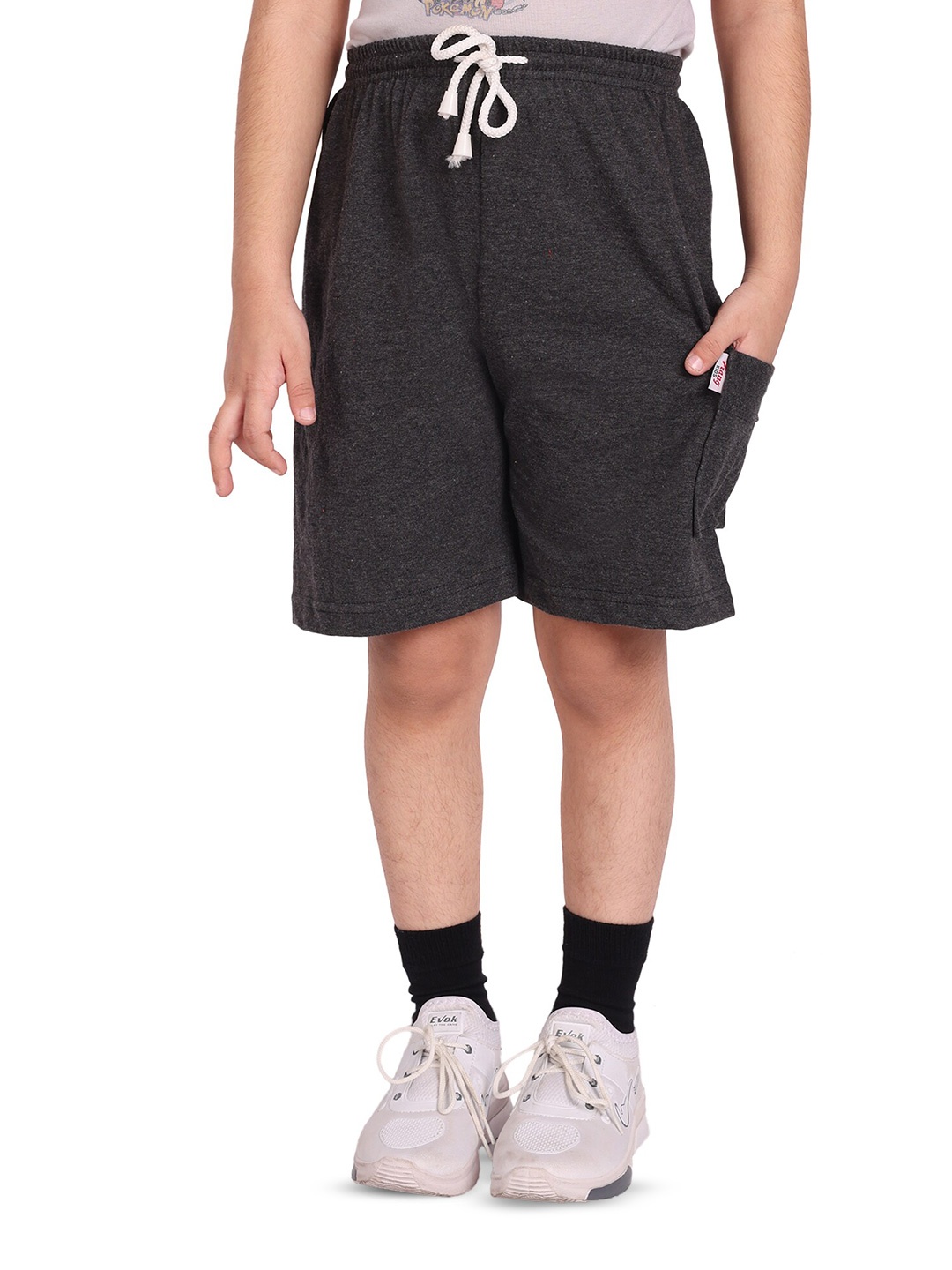

BAESD Boys Mid-Rise Cotton Shorts, Black