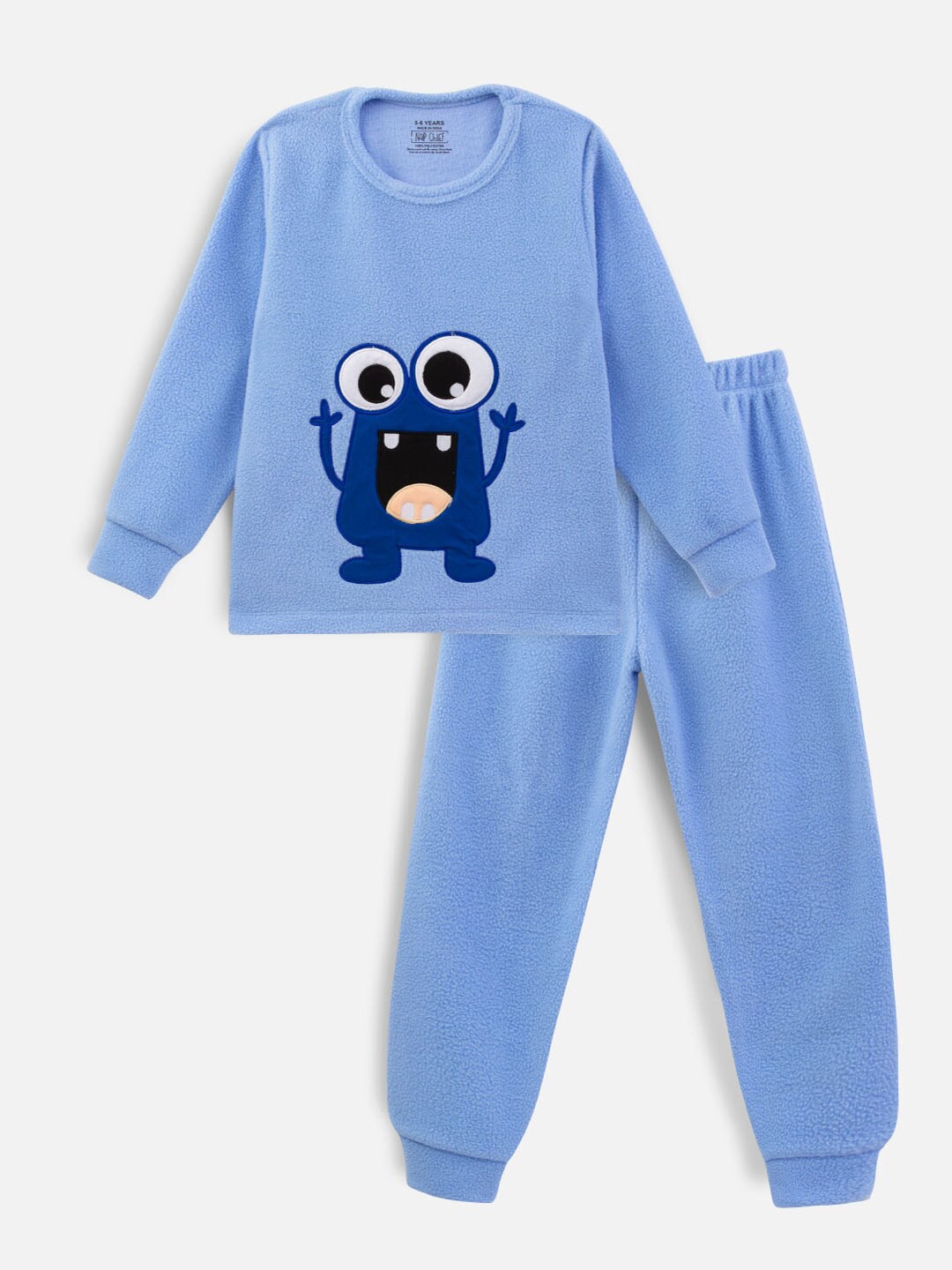 

Nap Chief Kids Monsters Inc. Embroidered Fleece T-shirt with Pyjamas, Blue