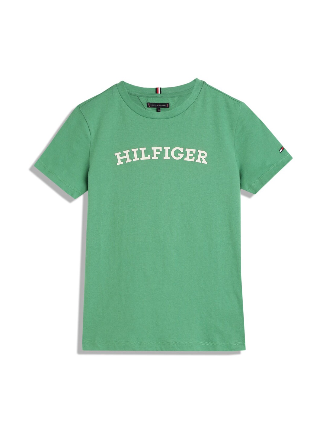 

Tommy Hilfiger Boys Round Neck Cotton T-shirt, Green