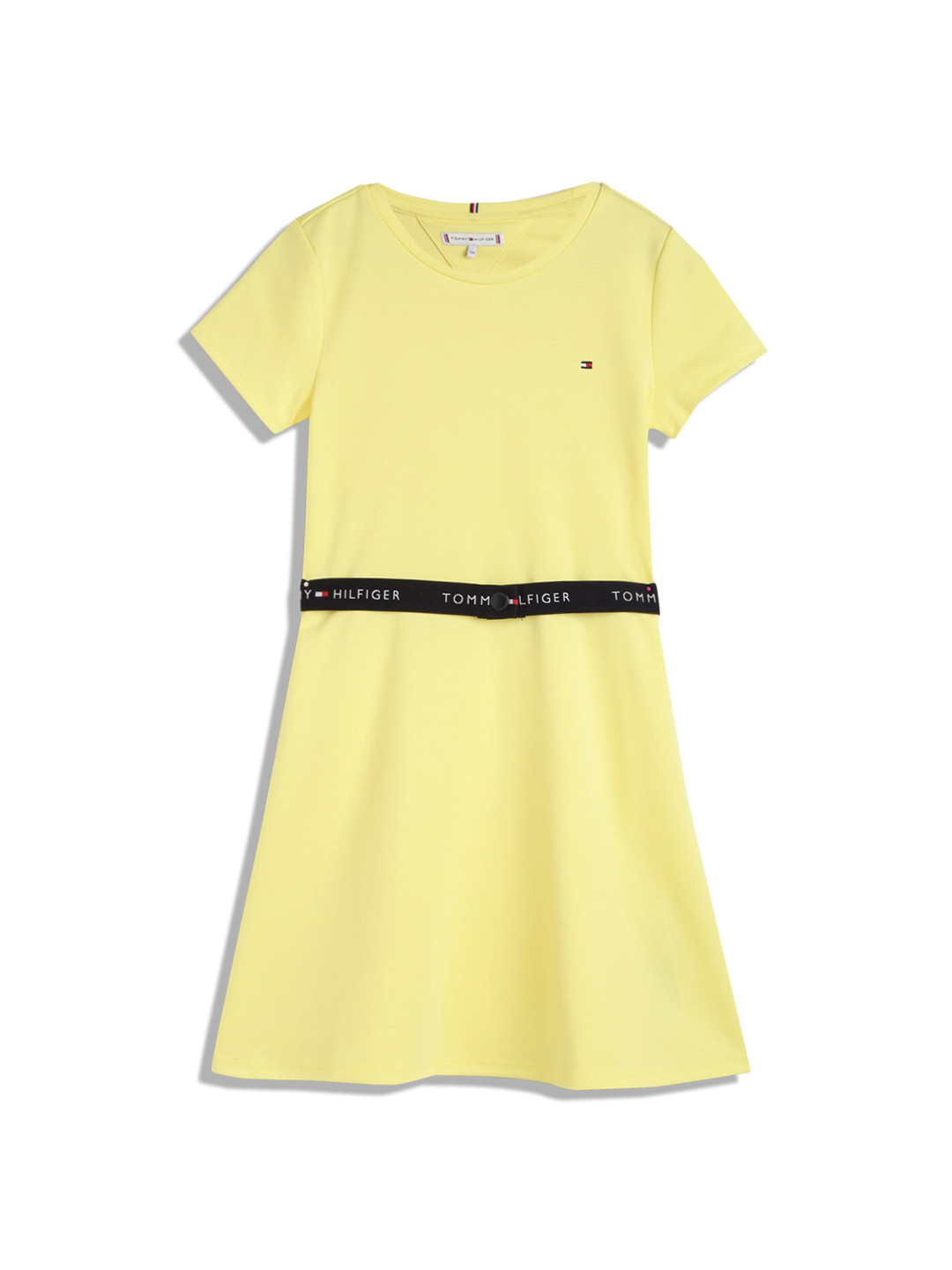 

Tommy Hilfiger Girls Round Neck A-Line Dress, Yellow