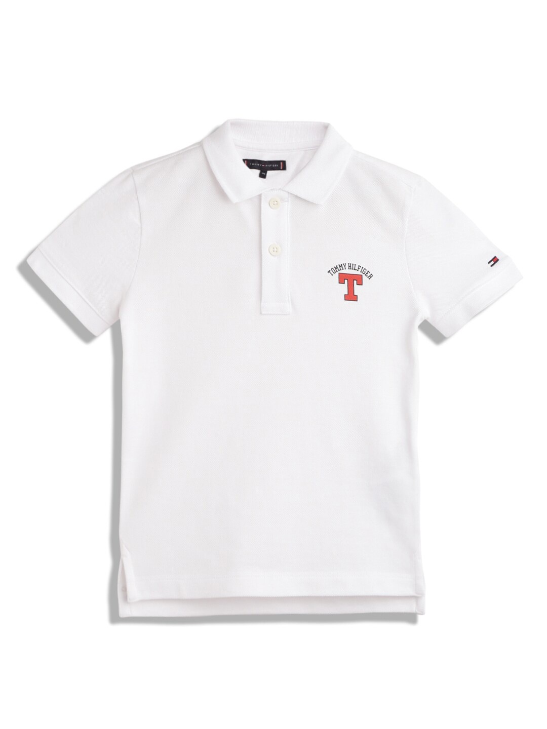

Tommy Hilfiger Boys Polo Collar Pure Cotton T-shirt, White