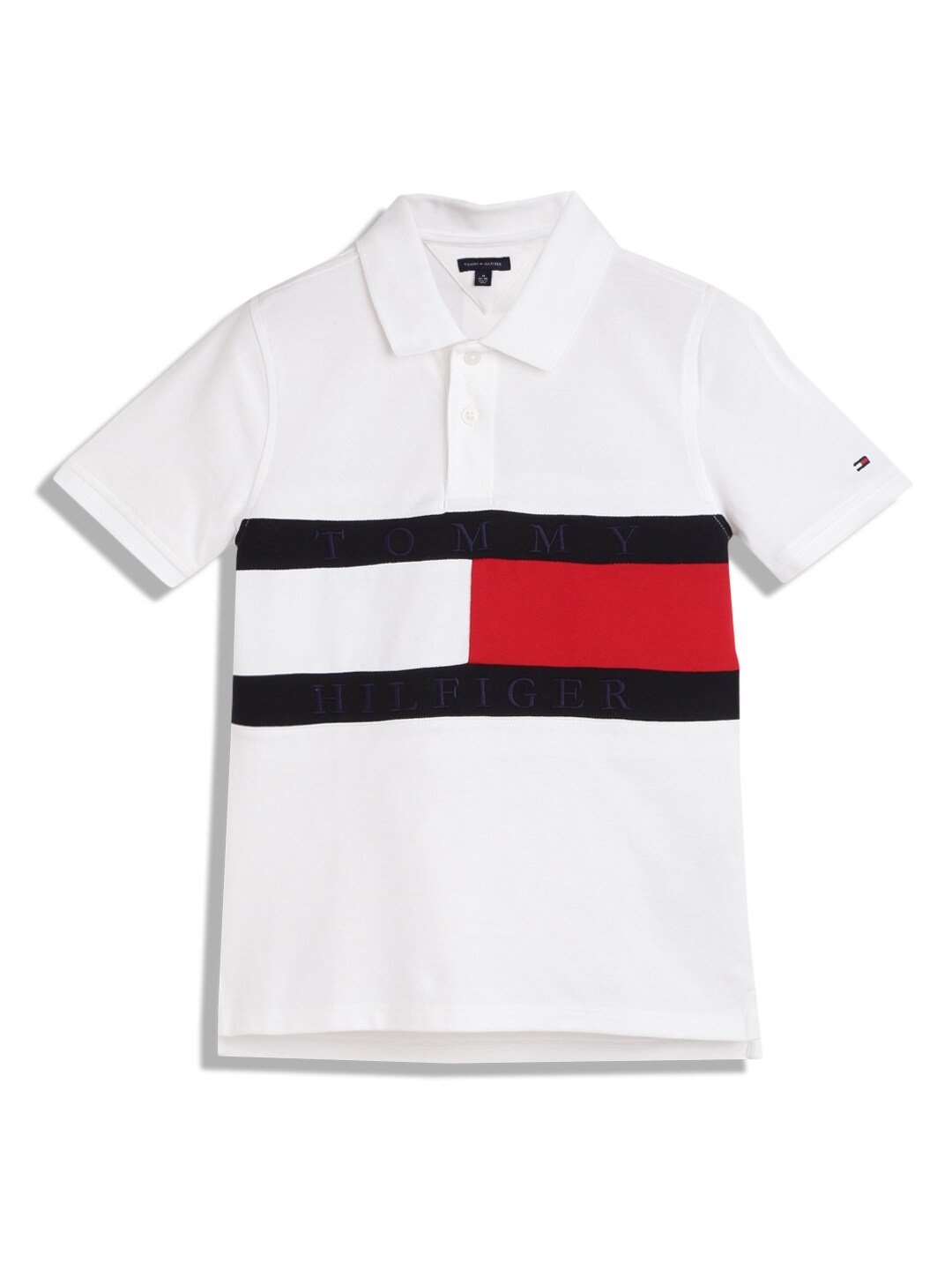 

Tommy Hilfiger Boys Polo Collar Pure Cotton T-shirt, White