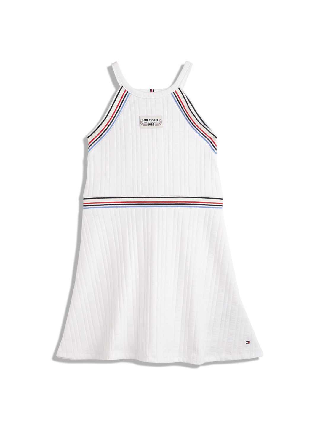 

Tommy Hilfiger Girls Striped Fit & Flare Dress, White