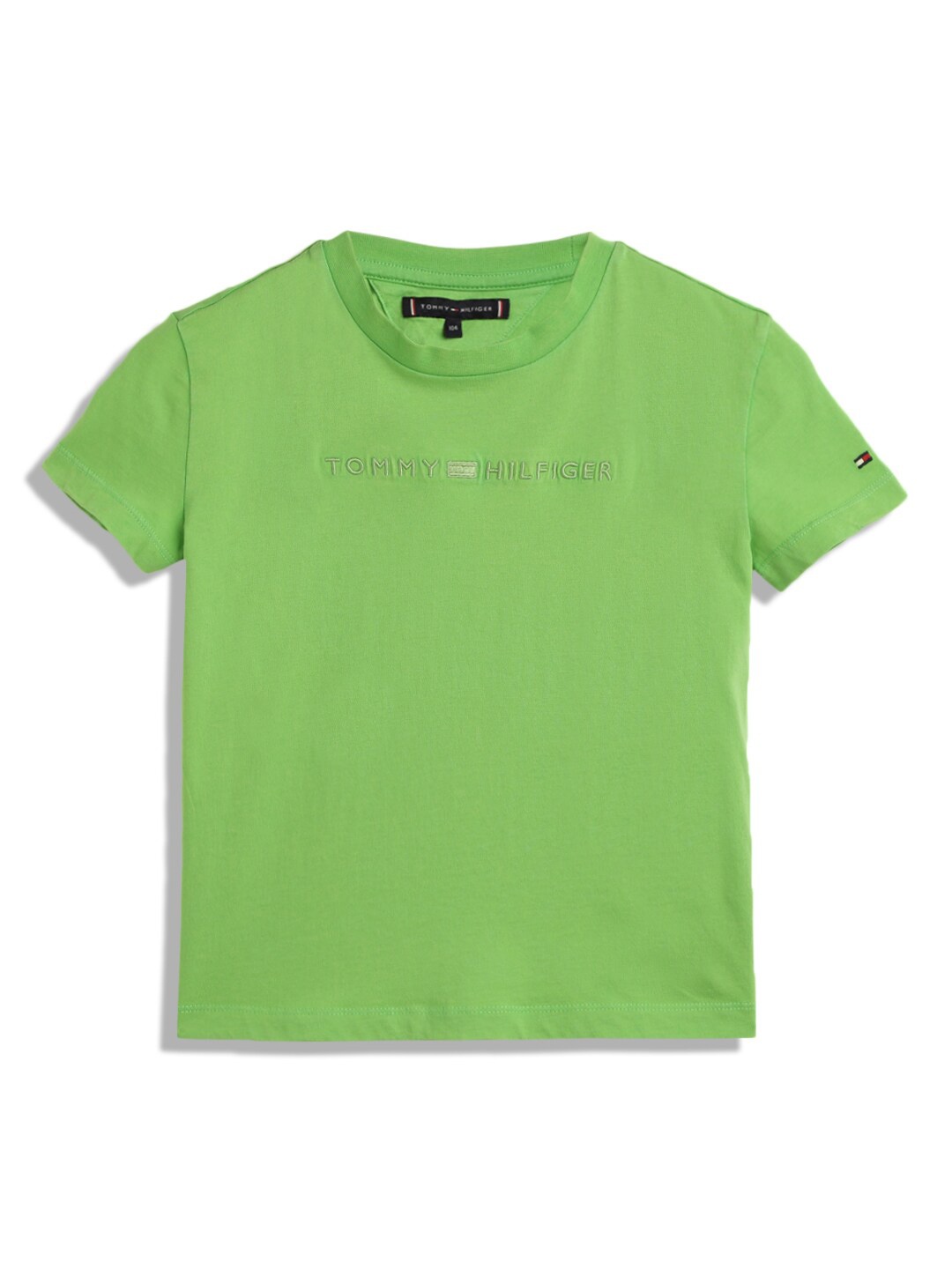 

Tommy Hilfiger Boys Round Neck Cotton T-shirt, Green