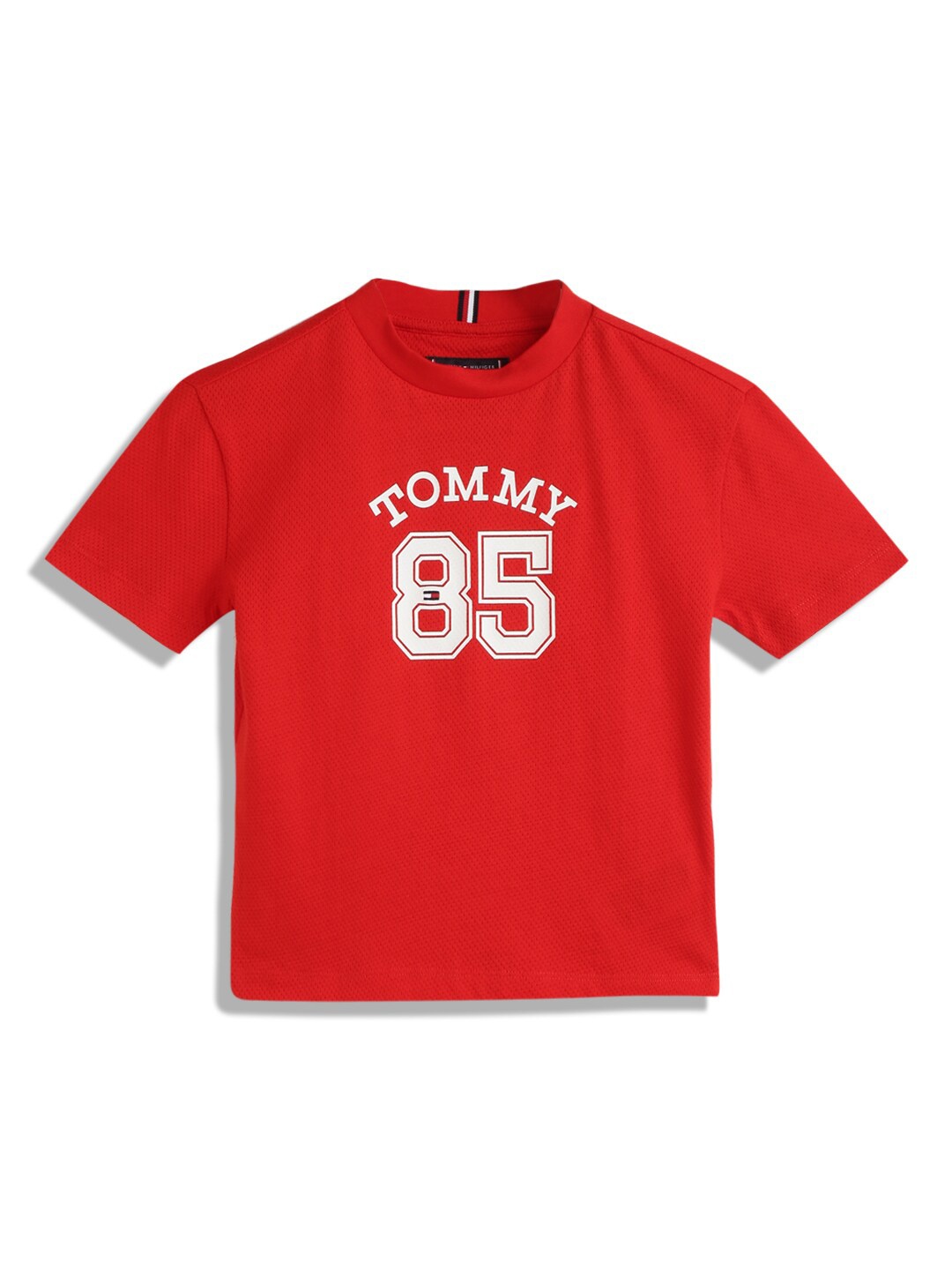 

Tommy Hilfiger Boys Round Neck Cotton T-shirt, Red