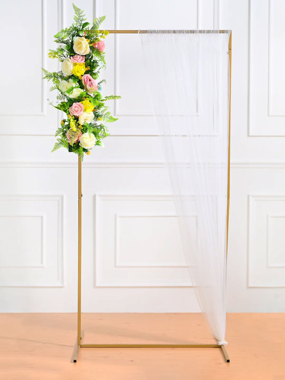 

DecorTwist Yellow Square Backdrop Stand Showpiece