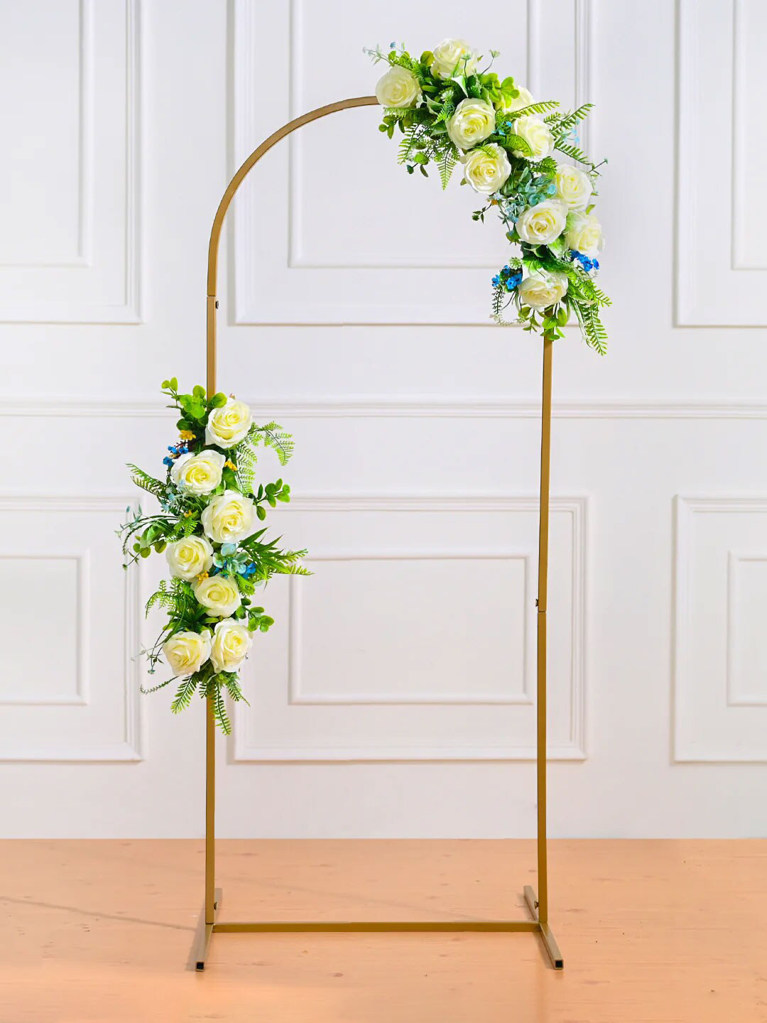 

DecorTwist Yellow Curve Backdrop Stand Showpieces