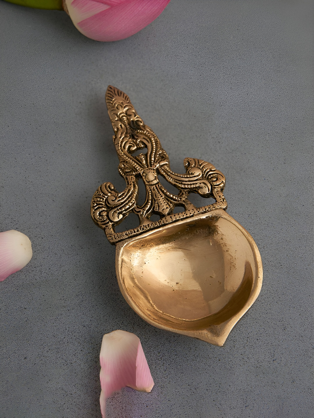

DecorTwist Brass Aarti Spoon, Gold