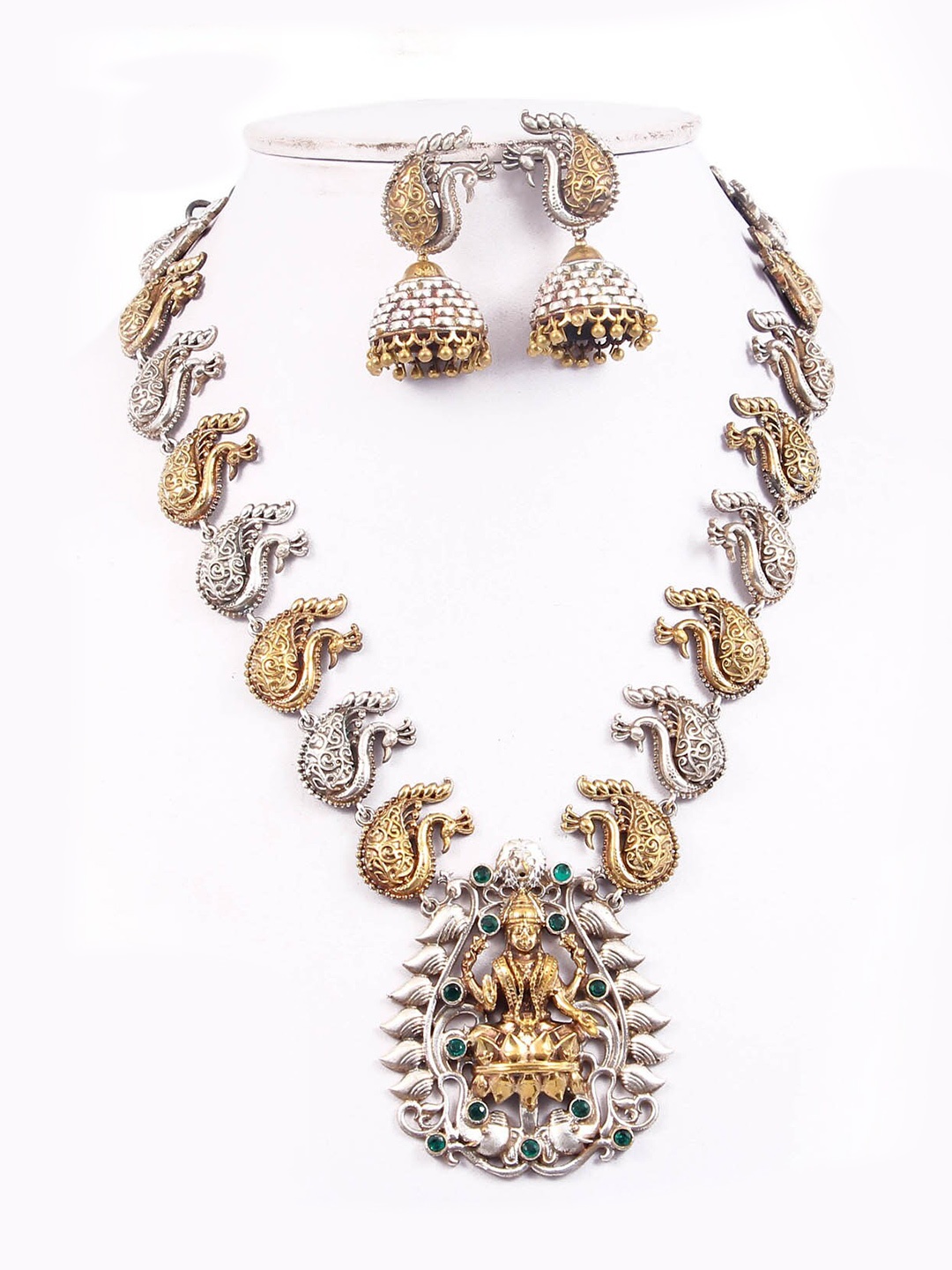 

VIRAASI Stone-Studded Jewellery Set, Gold