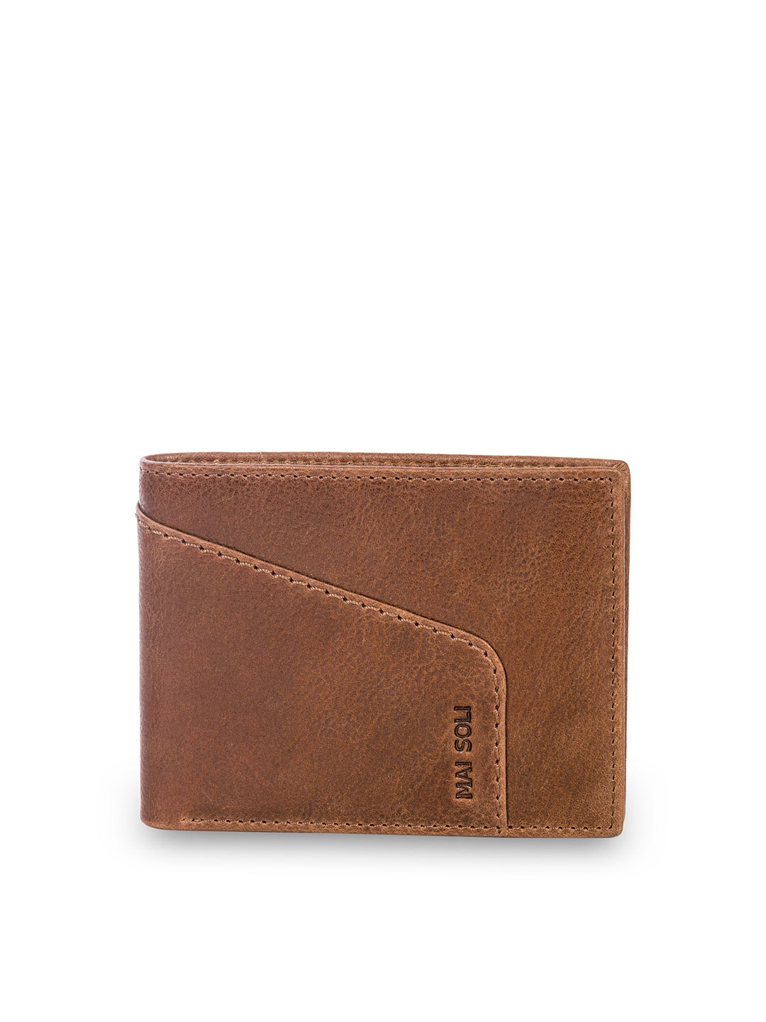 

MAI SOLI Men Leather Two Fold Wallet, Brown