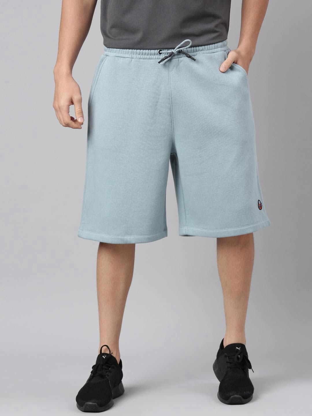 

FILA Men Mid-Rise Cotton Sports Shorts, Blue
