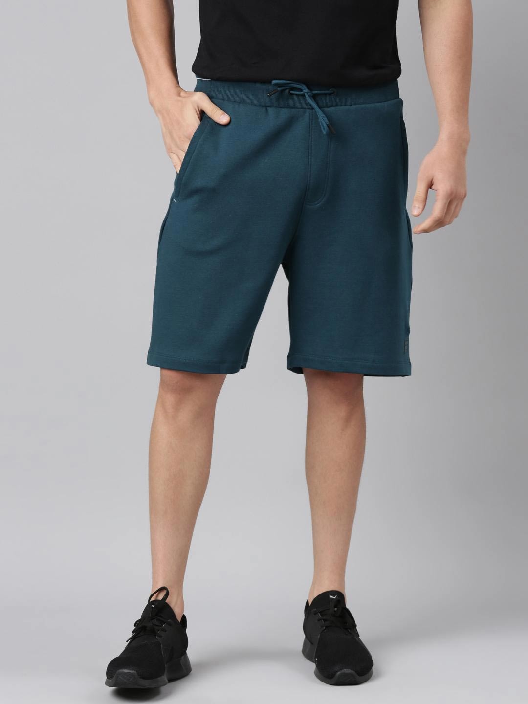 

FILA Men Mid-Rise Cotton Chino Shorts, Teal