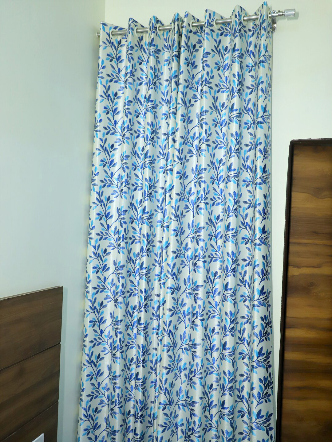

KSHIRSA Navy Blue & White Floral Door Curtain
