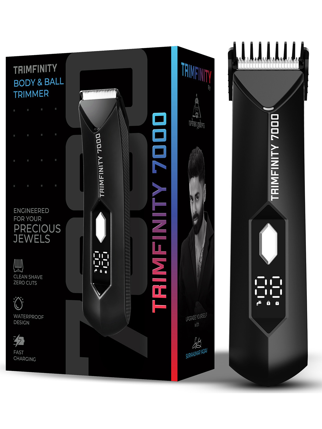 

URBANGABRU Trimfinty 7000 Body & Ball Trimmer with Ceramic Blades - Black