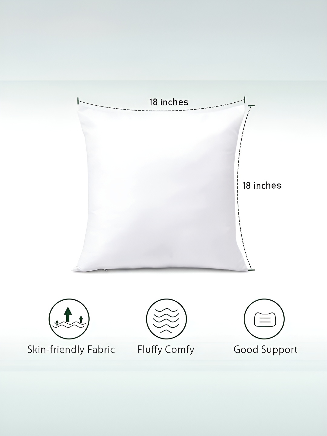 

SAJAVAT White 2 Pieces Cotton Highly Insulated Cushions