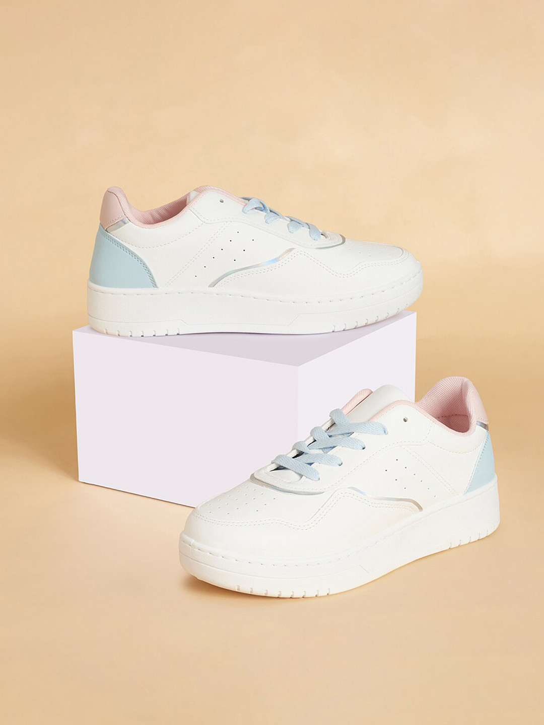 

Forever Glam by Pantaloons Women Perforated Lace-Up Sneakers, White
